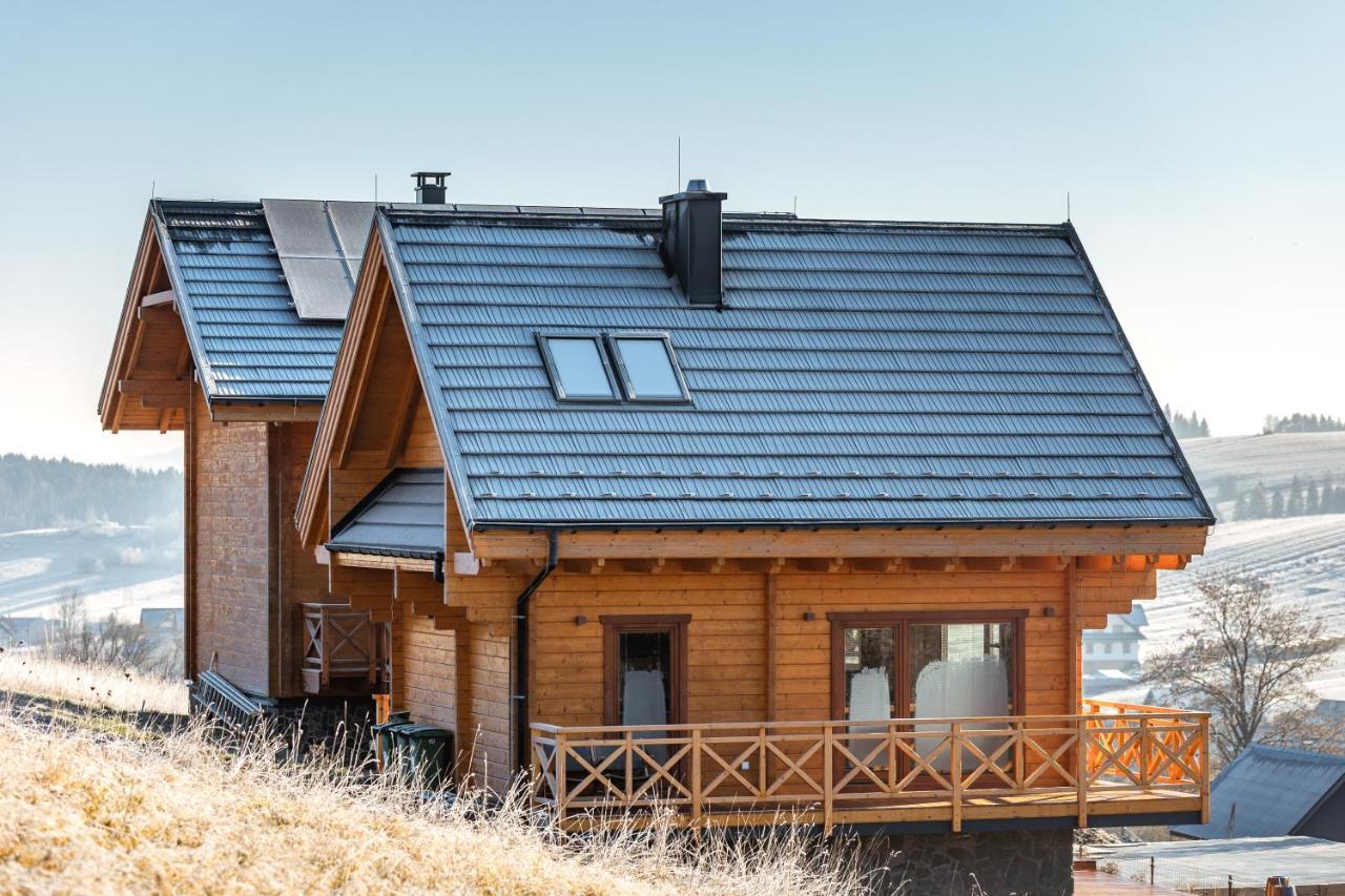 Houten Vakantiewoning "Reisnaarpolen" Royaal Ontbijt, Sauna En Hottub Czarna Góra Kültér fotó