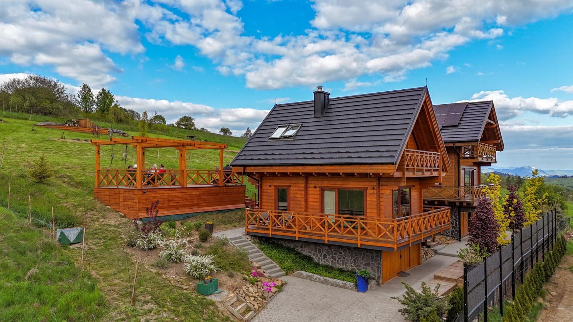 Houten Vakantiewoning "Reisnaarpolen" Royaal Ontbijt, Sauna En Hottub Czarna Góra Kültér fotó