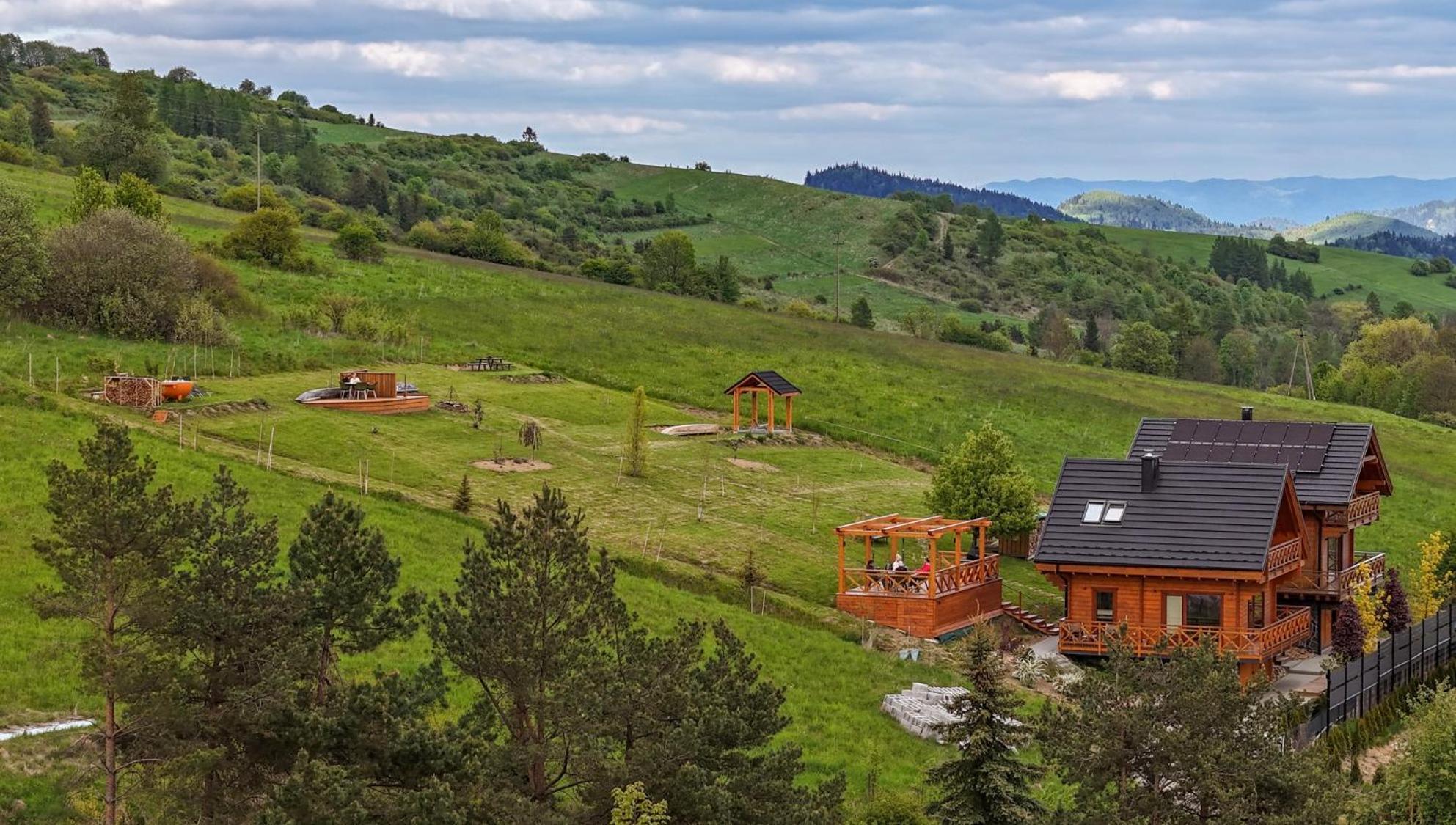 Houten Vakantiewoning "Reisnaarpolen" Royaal Ontbijt, Sauna En Hottub Czarna Góra Kültér fotó